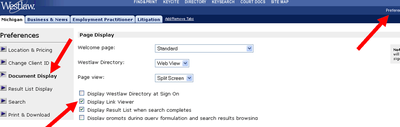 Westlaw Preference Link Viewer Small