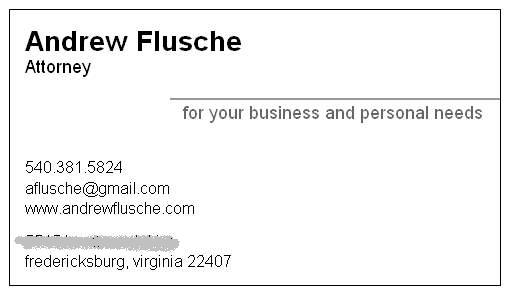 business card front